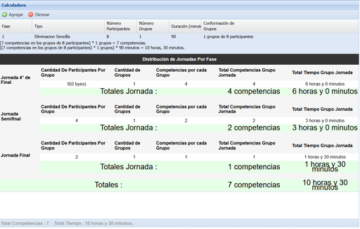 Calculadora de Torneos